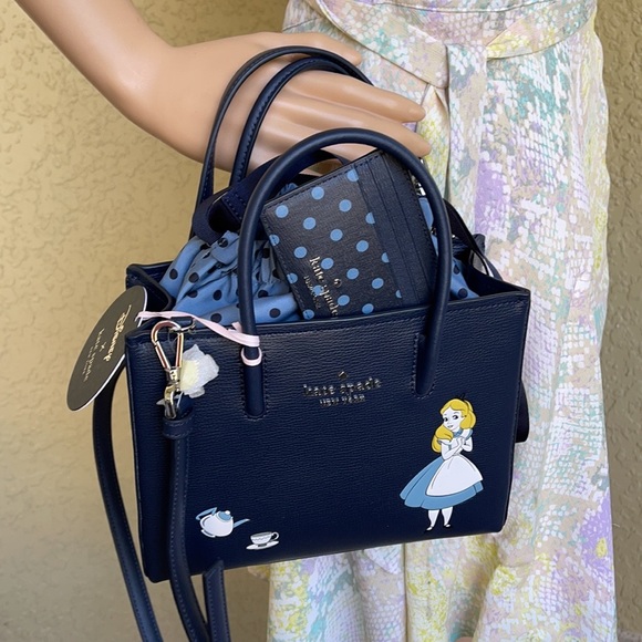 disney x kate spade NY alice in wonderland shopper crossbody bag & card holder - Picture 3 of 16